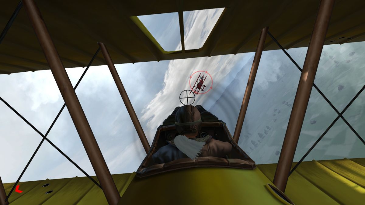 Wings!: Remastered Edition (Windows) screenshot: Tailing an enemy dreidecker.