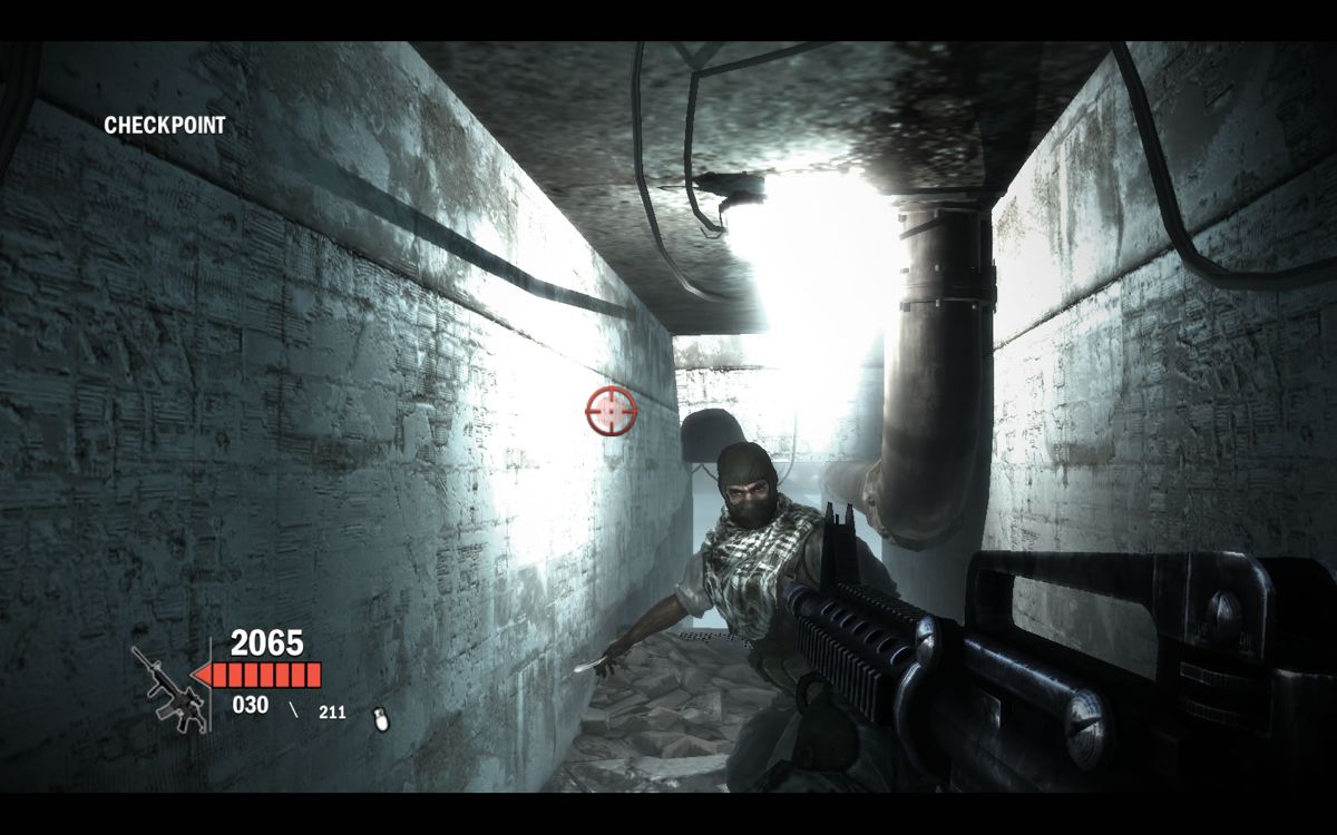 Heavy Fire: Afghanistan (Windows) screenshot: A melee attack in the sewers