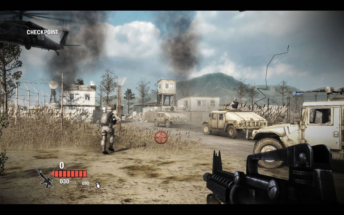 Heavy Fire: Afghanistan (Windows) screenshot: Moving inside the village with my team.