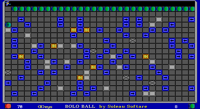 Bolo Ball (DOS) screenshot: Playing the game...