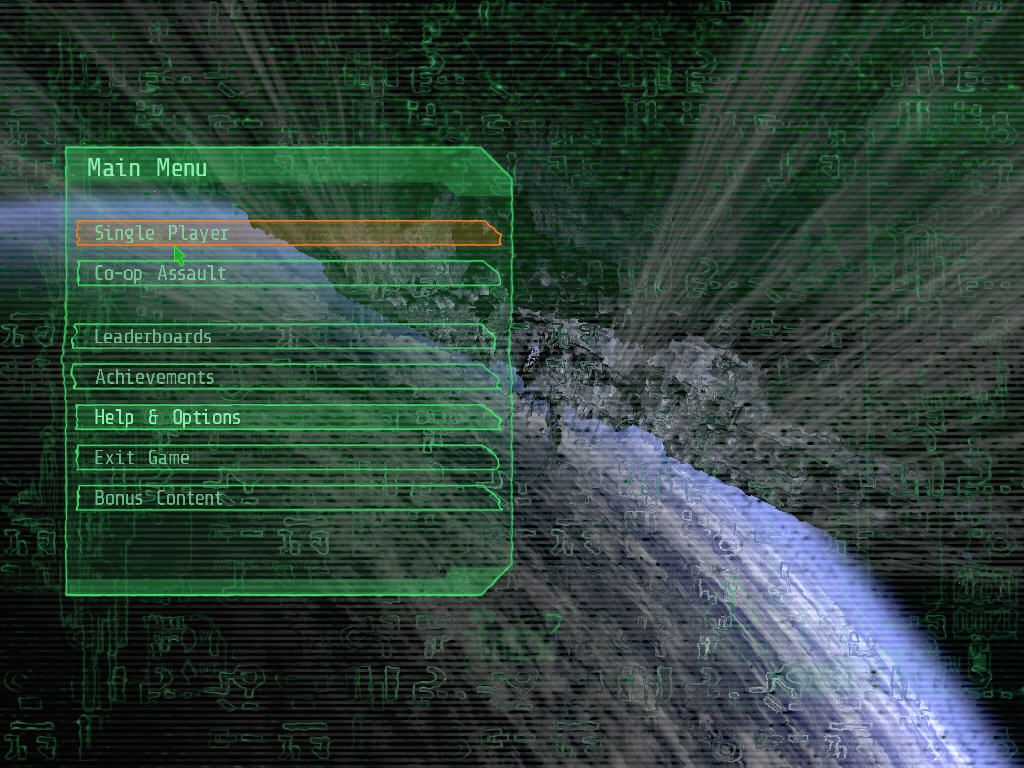 Alien Breed 2: Assault (Windows) screenshot: main menu