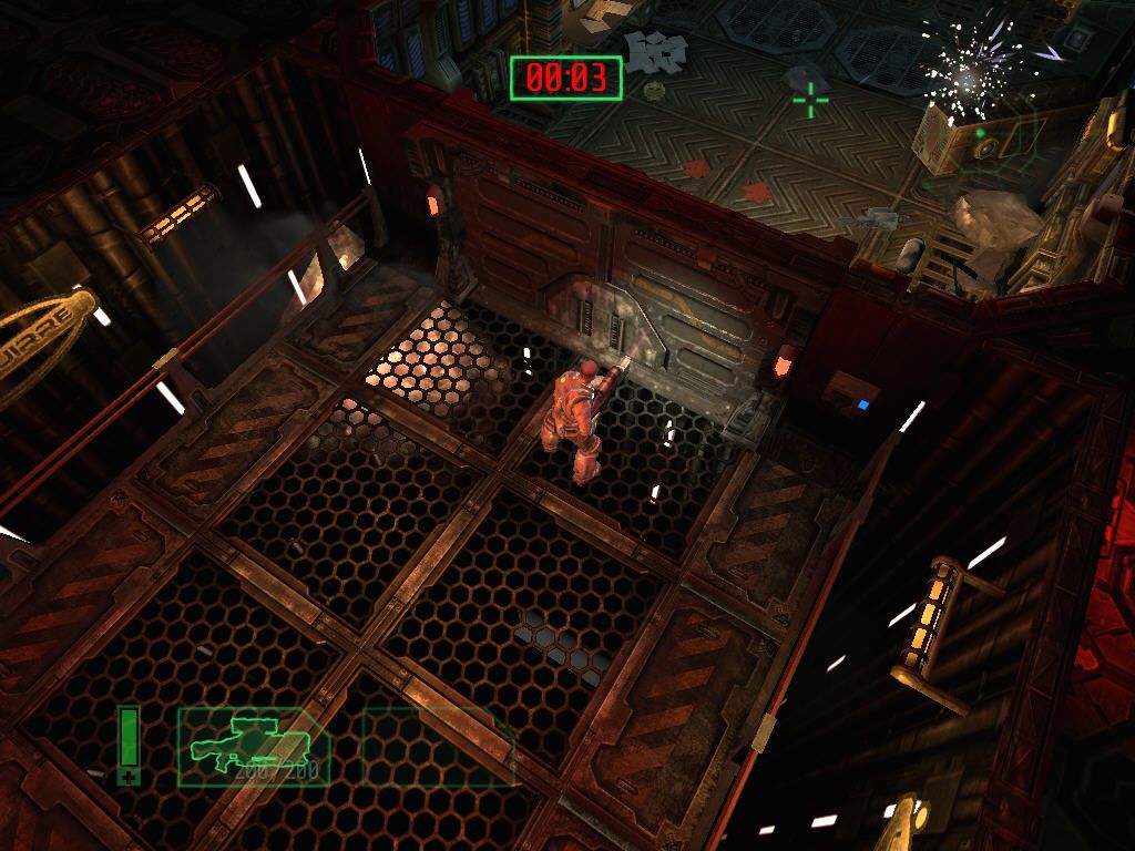 Alien Breed 2: Assault (Windows) screenshot: Survivor mode 3..2...1...