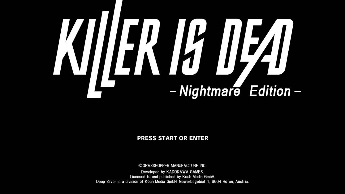 Killer Is Dead (Windows) screenshot: Title screen