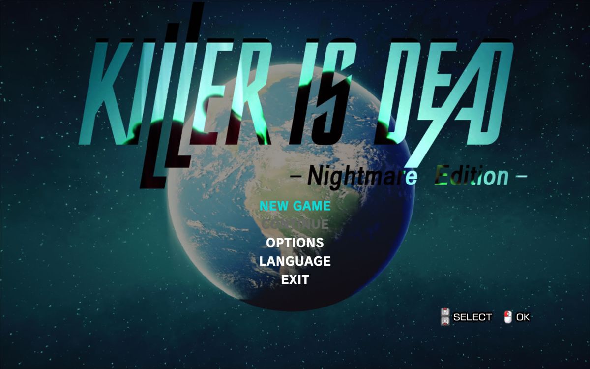 Killer Is Dead (Windows) screenshot: Main menu