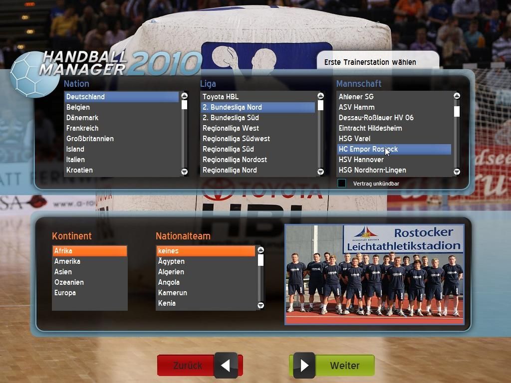 Screenshot of Handball Manager 2010 (Windows, 2009) MobyGames