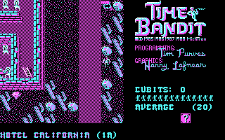 Time Bandit (DOS) screenshot: Hotel California (CGA)