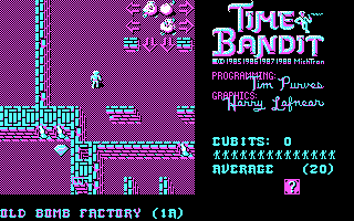 Time Bandit (DOS) screenshot: Old Bomb Factory (CGA)