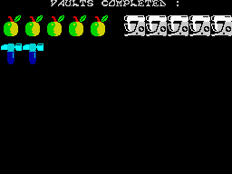 Bomber Bob In Pentagon Capers (ZX Spectrum) screenshot: Overview of completed vaults