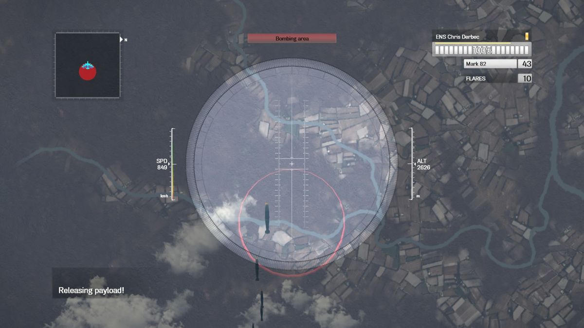 Air Conflicts: Vietnam - Ultimate Edition (PlayStation 4) screenshot: Carpet bombing.