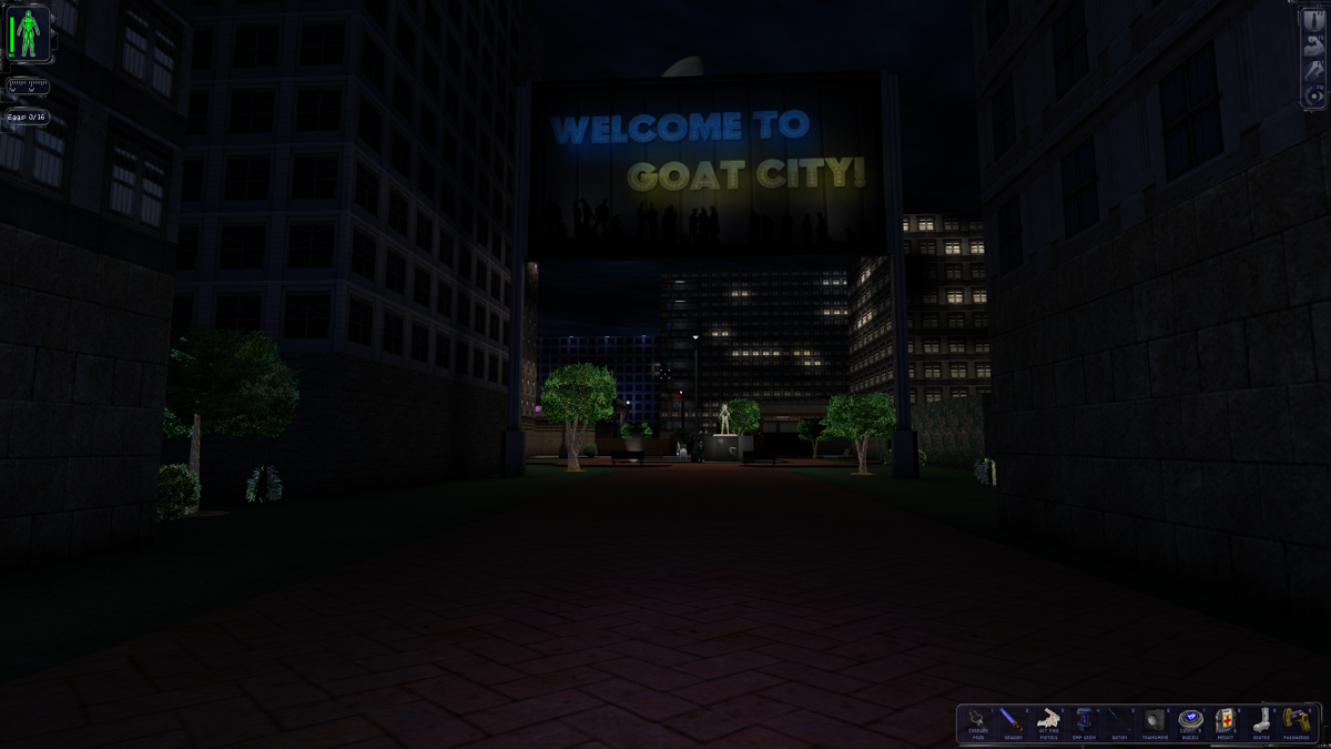 The Nameless Mod (Windows) screenshot: The well-hidden Goat City.