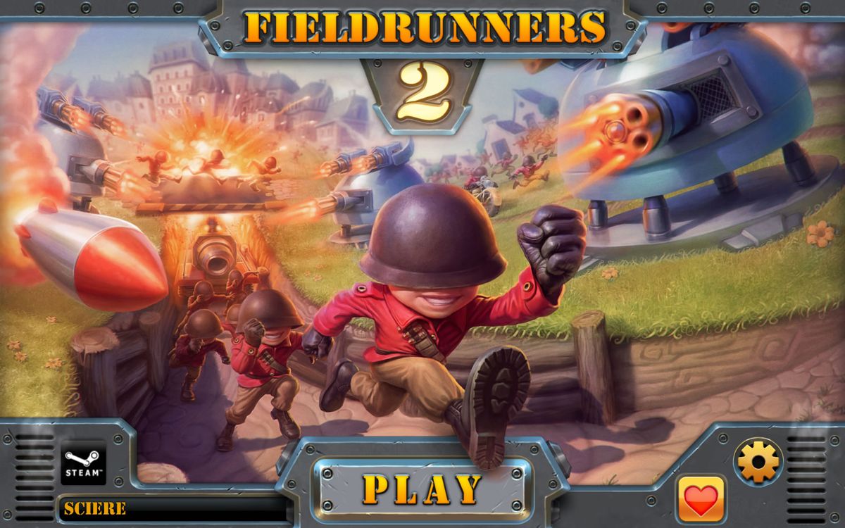 Fieldrunners 2 (Windows) screenshot: Main menu