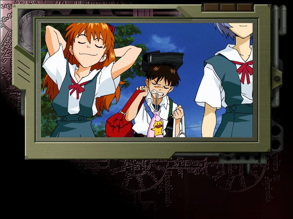 Neon Genesis Evangelion: Kōtetsu no Girlfriend (Windows) screenshot: He lost paper-rock-scissor