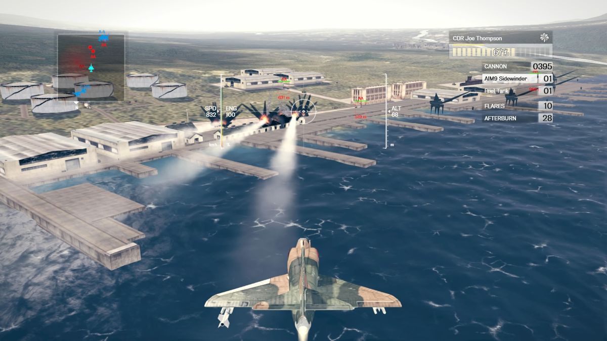 Air Conflicts: Vietnam - Ultimate Edition (PlayStation 4) screenshot: Using missiles to take out the AA defenses.