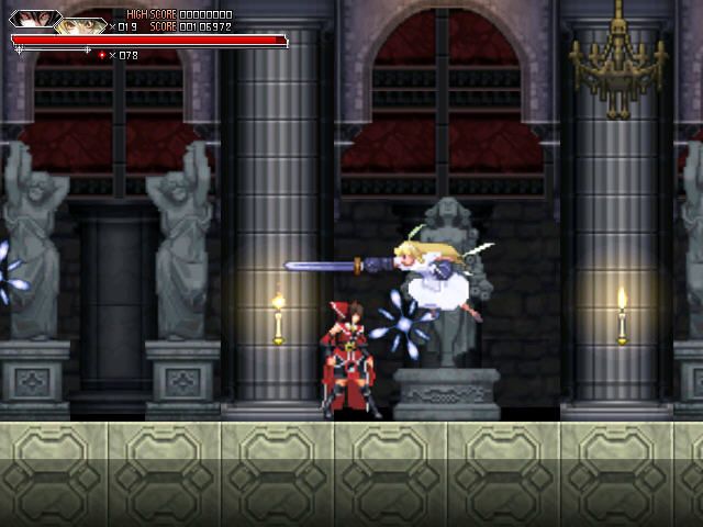 Koumajou Densetsu: Scarlet Symphony (Windows) screenshot: A fairy with a sword