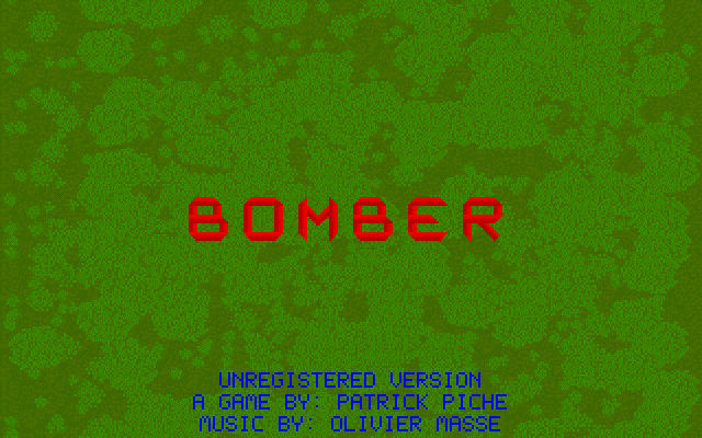 Bomber (DOS) screenshot: Title Screen