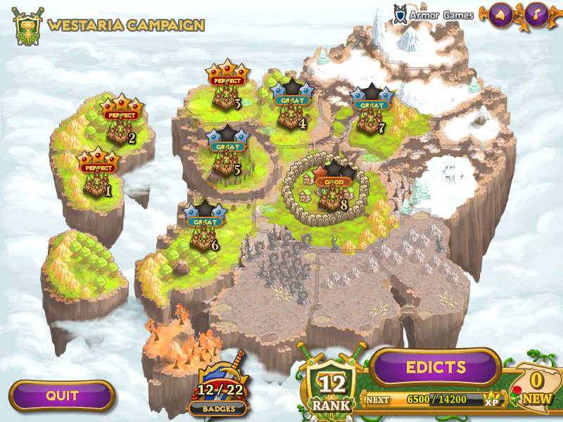 Takeover (Browser) screenshot: Westaria campaign