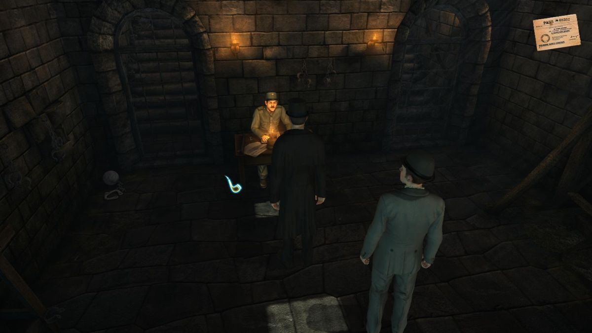The Testament of Sherlock Holmes (Windows) screenshot: Prison guard