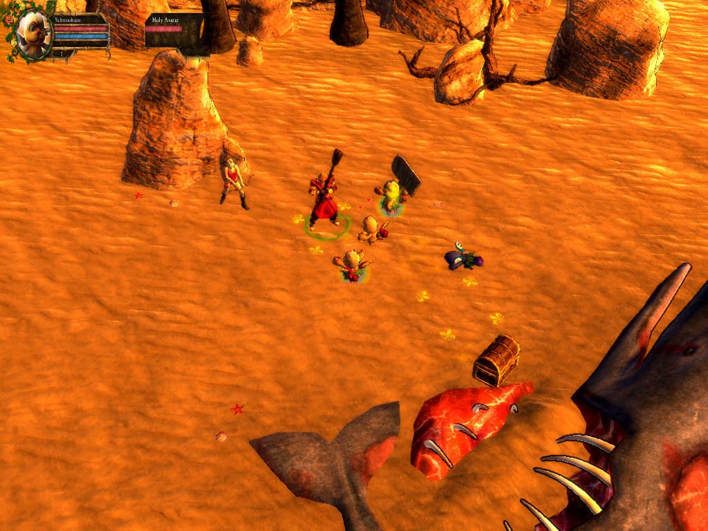 Holy Avatar vs. Maidens of the Dead (Windows) screenshot: Fight on beach