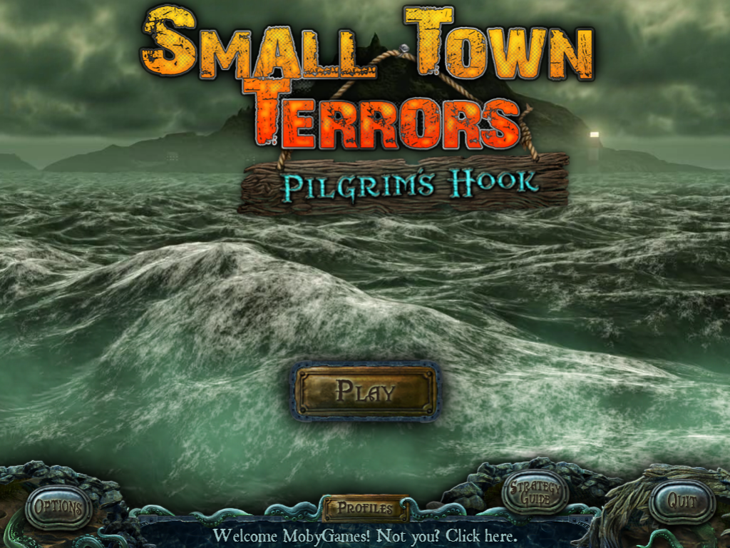 Small Town Terrors: Pilgrim's Hook (Windows) screenshot: Title and main menu