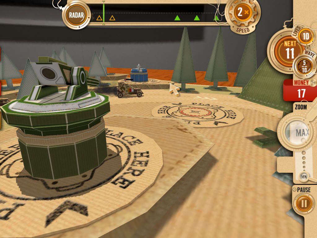 War in a Box: Paper Tanks (Windows) screenshot: Easy target