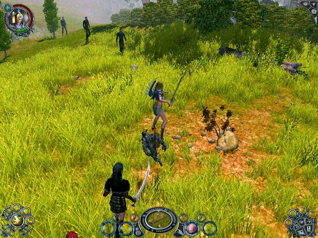 Sacred 2: Fallen Angel (Windows) screenshot: Surrounded by enemies