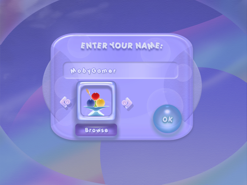 Bubble Shooter (Windows) screenshot: Name entry