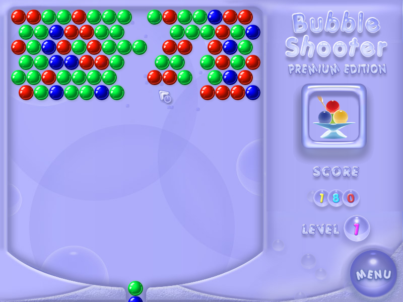 Bubble Shooter (Windows) screenshot: An early game in progress