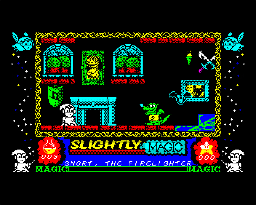 Slightly Magic (Windows) screenshot: There is a green dragon