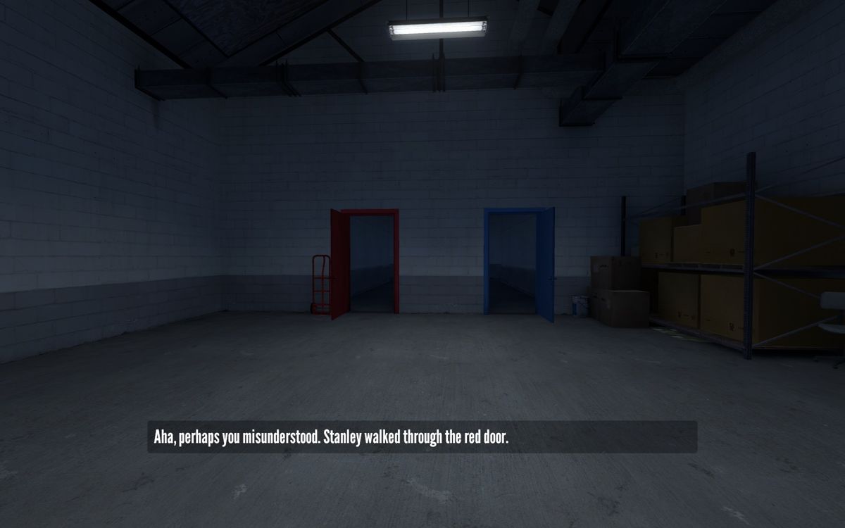 The Stanley Parable (Windows) screenshot: To obey or not to obey. This is the choice?