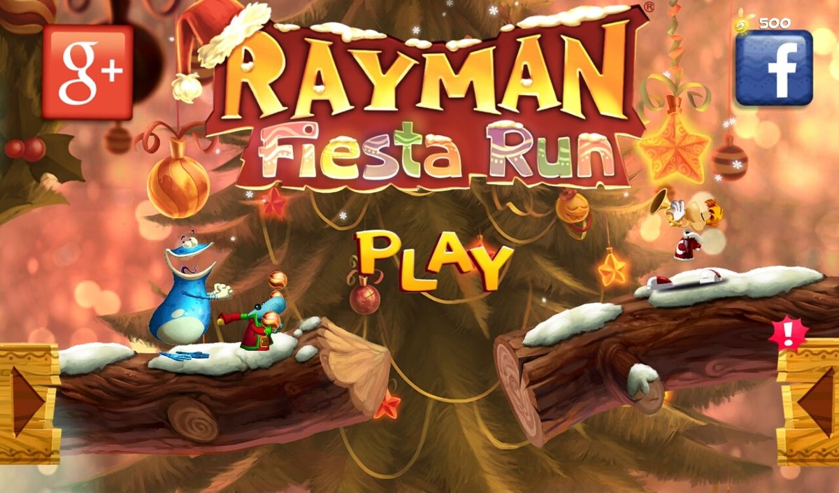 Rayman Fiesta Run (Android) screenshot: Title screen