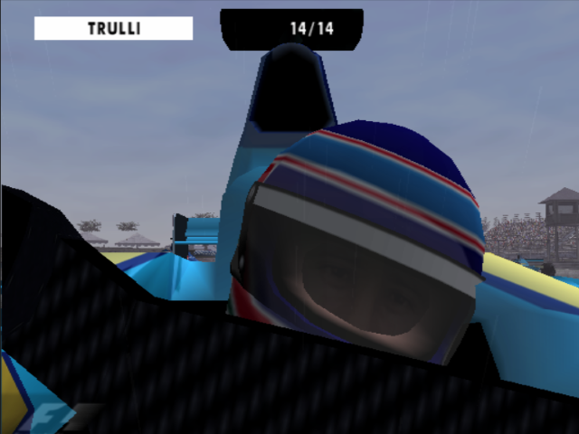 Formula One 2002 (PlayStation 2) screenshot: Driver camera view.