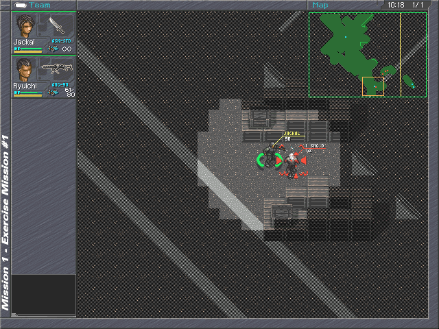 Aimpoint (DOS) screenshot: Killing some enemies