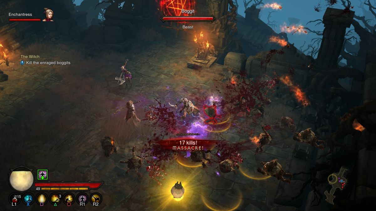 Diablo III: Reaper of Souls - Ultimate Evil Edition (PlayStation 4) screenshot: Reaper of Souls - A trap on top of the ruins