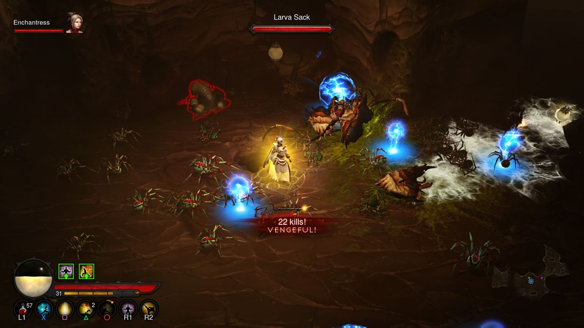 Diablo III: Reaper of Souls - Ultimate Evil Edition (PlayStation 4) screenshot: Diablo III - Clearing the spider caves