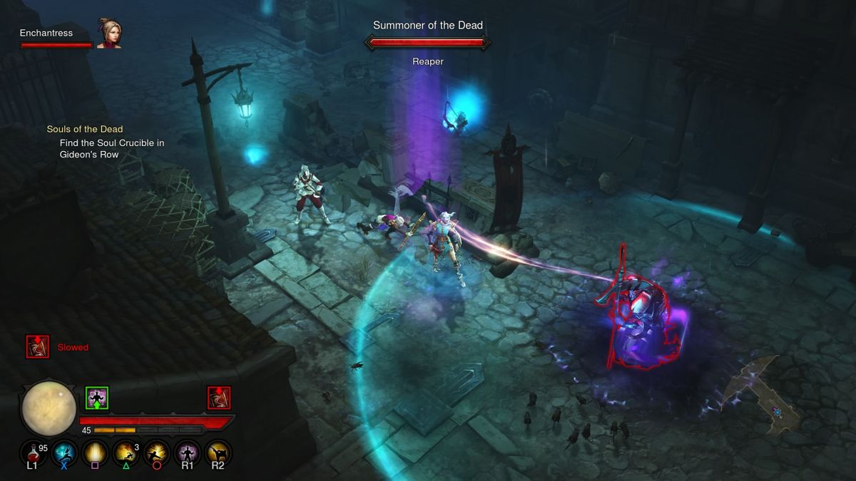 Diablo III: Reaper of Souls - Ultimate Evil Edition (PlayStation 4) screenshot: Reaper of Souls - Take out the summoners of the dead to diminish enemy presence