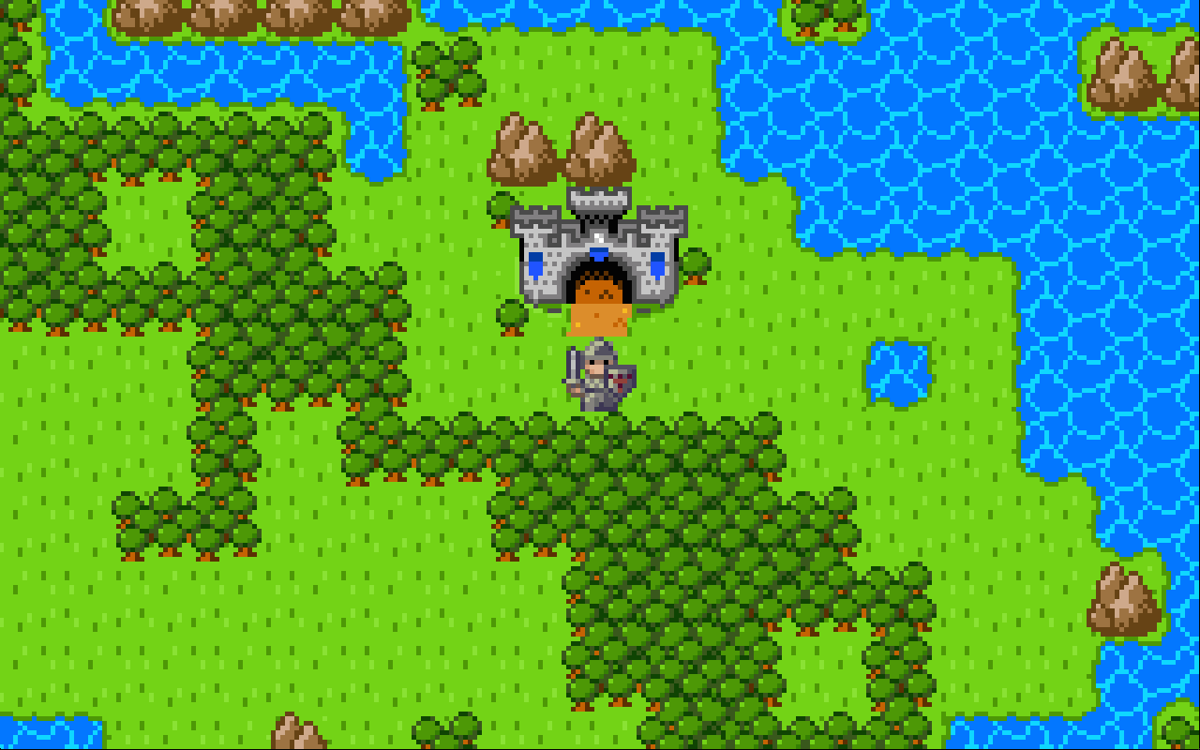 RPG Quest: Minimæ (Macintosh) screenshot: The map of the game world.
