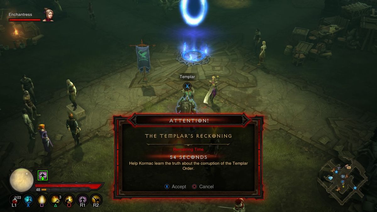 Diablo III: Reaper of Souls - Ultimate Evil Edition (PlayStation 4) screenshot: Reaper of Souls - Companion missions that give their stories a closure are also available