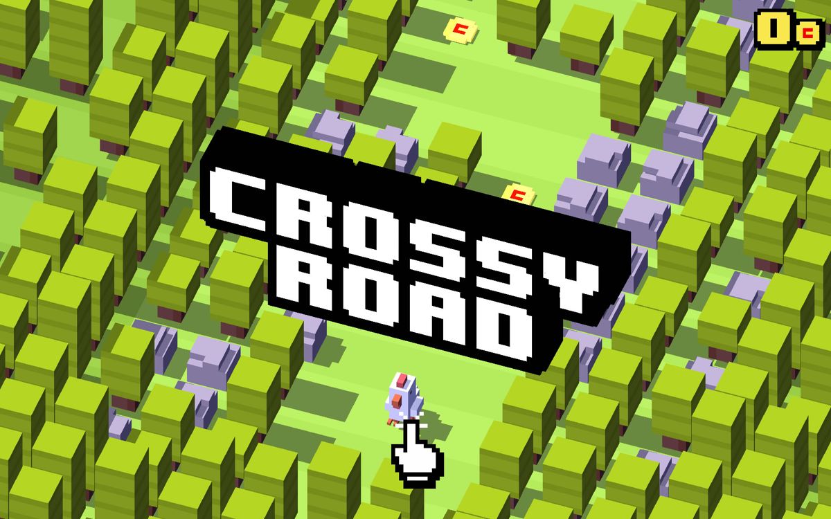 Crossy Road (Android) screenshot: Title screen