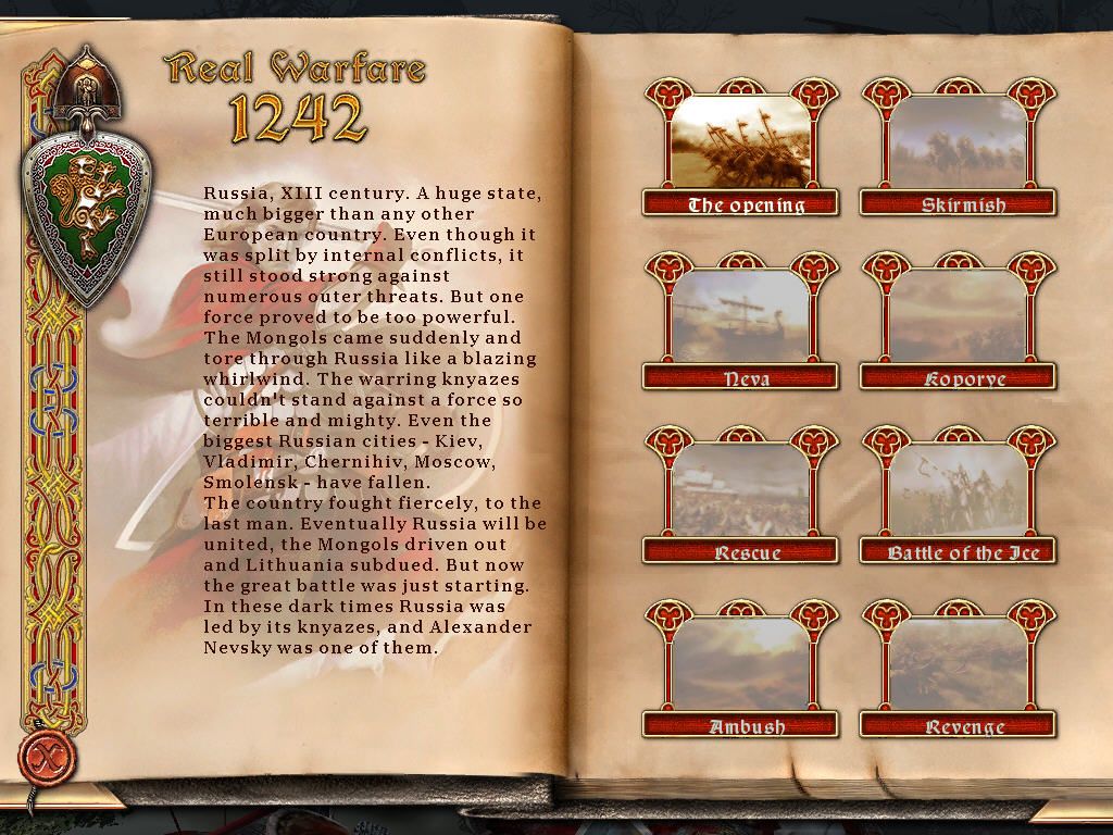 Real Warfare: 1242 (Windows) screenshot: Campaign menu