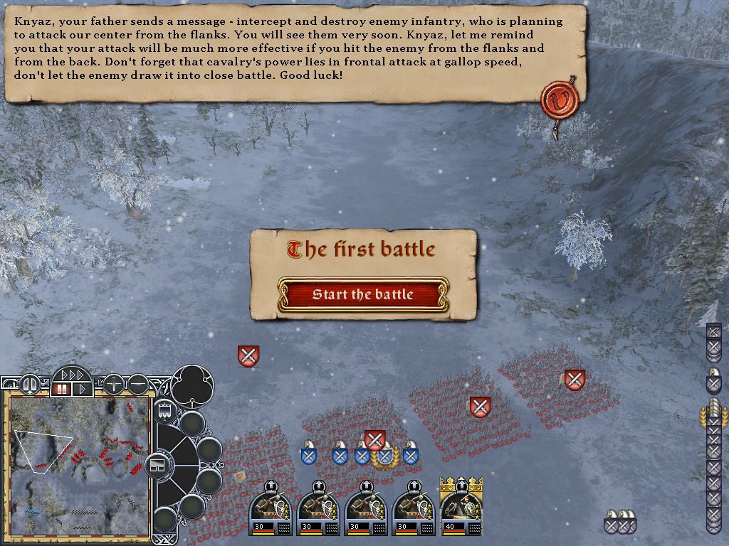 Real Warfare: 1242 (Windows) screenshot: First battle