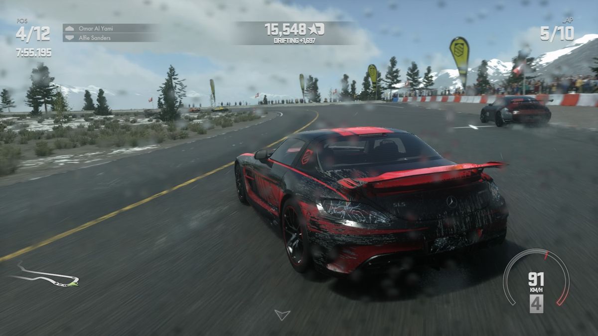 Driveclub (PlayStation 4) screenshot: Sideway's easy when the tarmac is slick