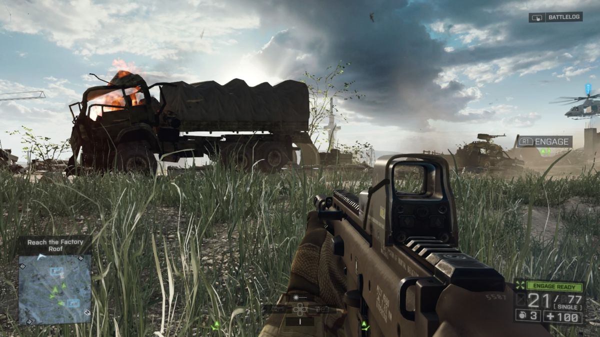 Battlefield 4 (PlayStation 4) screenshot: This truck is history, but there's plenty more coming our way