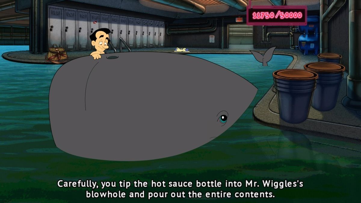 Leisure Suit Larry: Reloaded (Android) screenshot: Ready to fill the whale's hole