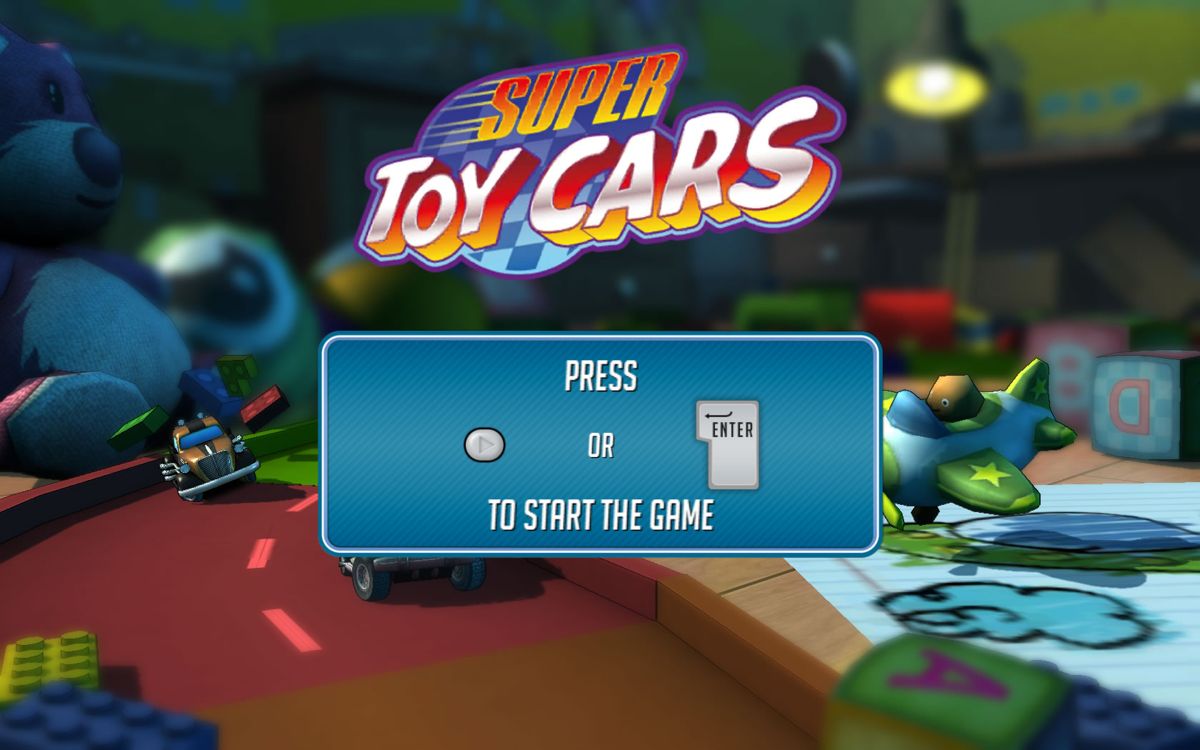 Super Toy Cars (Windows) screenshot: Title screen