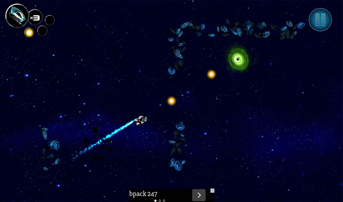 Gravity Badgers (Android) screenshot: A level in the first episode