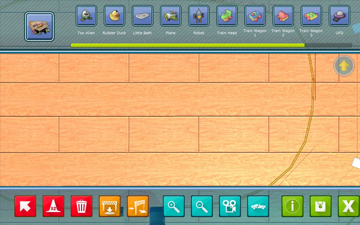 Super Toy Cars (Windows) screenshot: Track editor