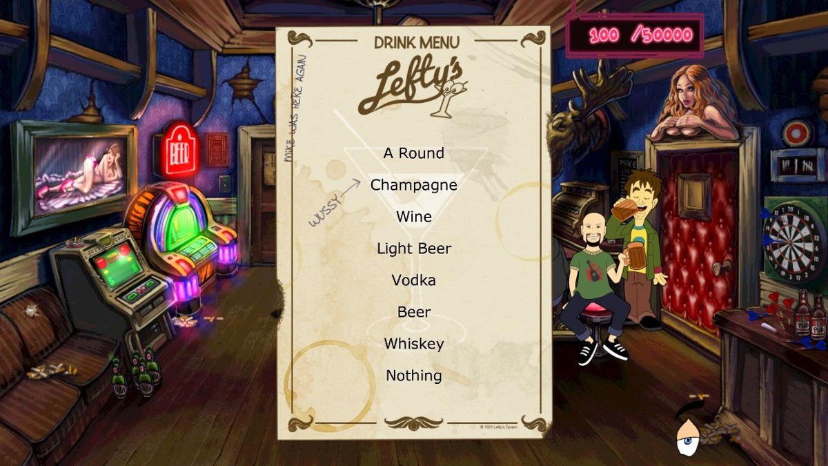 Leisure Suit Larry: Reloaded (Android) screenshot: Selecting a drink