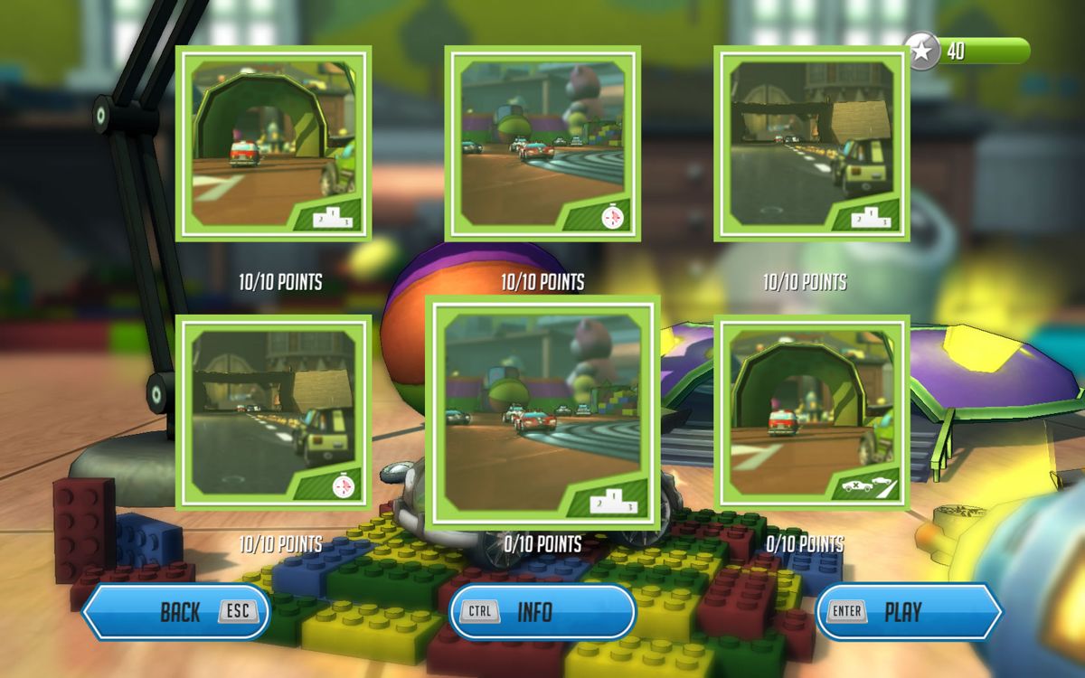 Super Toy Cars (Windows) screenshot: Progress in the career mode
