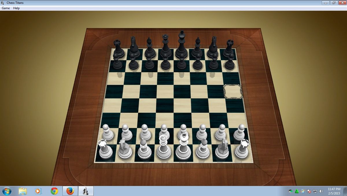 Microsoft Windows 7 (included games) (Windows) screenshot: The first gameplay for "Chess"