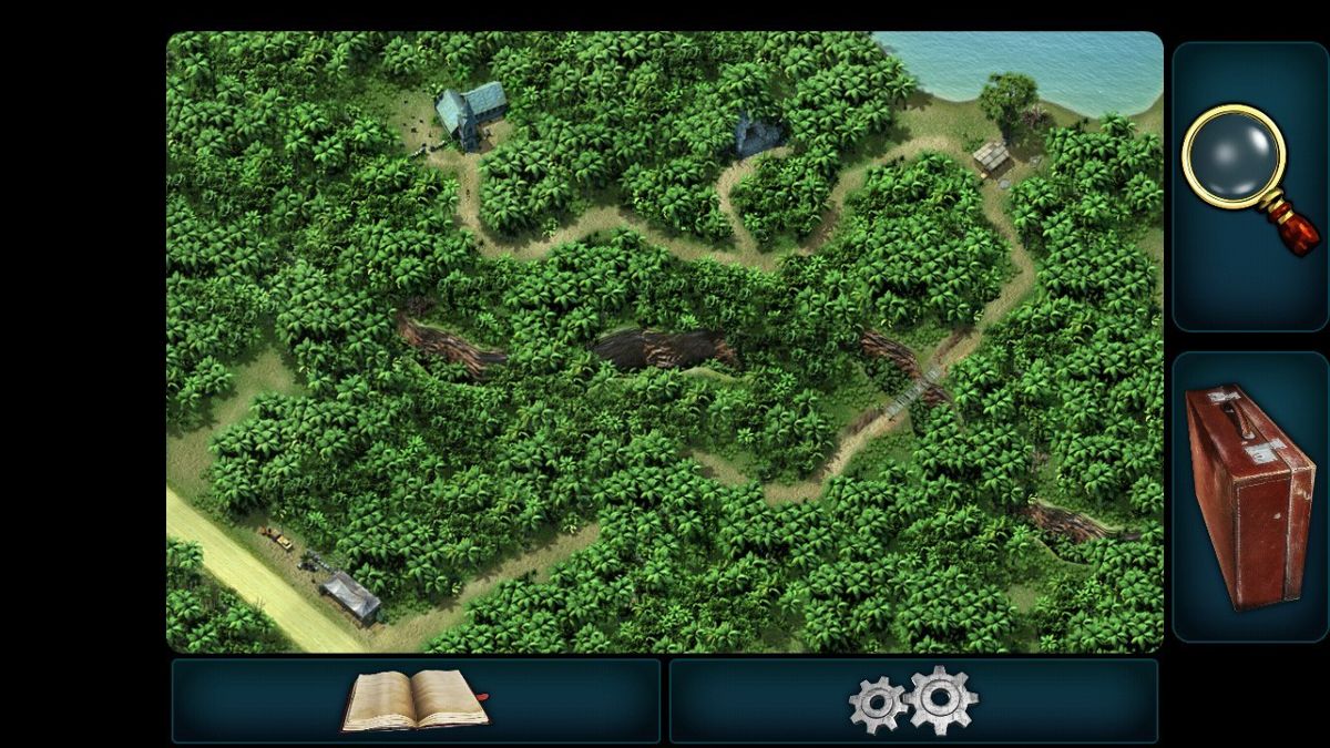 Secret Files: Sam Peters (Android) screenshot: Map of the jungle near the Lake Bosumtwi
